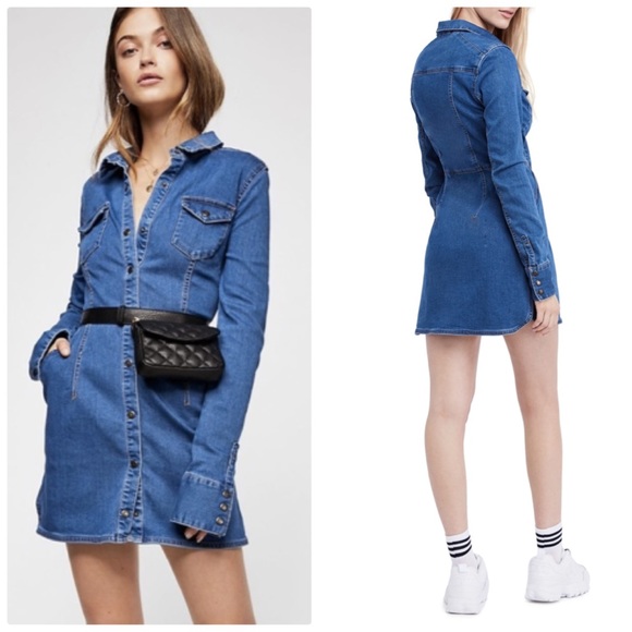 free people dynomite denim dress